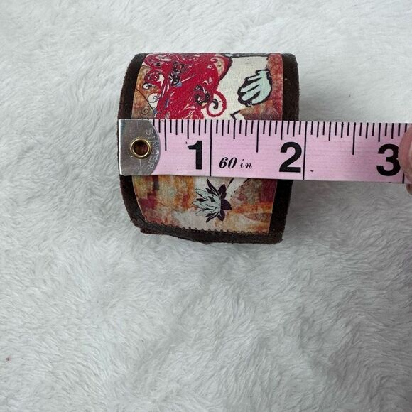 NW 58th St Handcrafted Vegan Leather Mermaid art cuff bracelet - Picture 8 of 8
